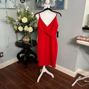Red party dress